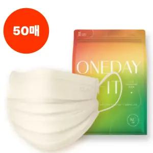 CLA 마스크 원데이핏 일회용 중형 스킨베이지 50매