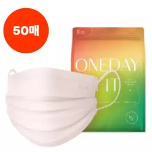 CLA 마스크 원데이핏 일회용 대형 피치베이지 50매