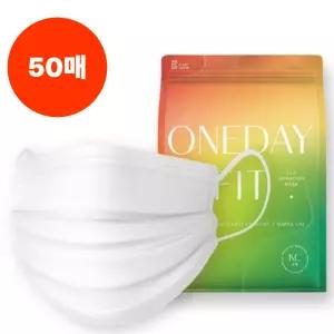 CLA 마스크 원데이핏 일회용 중형 화이트 50매 벌크