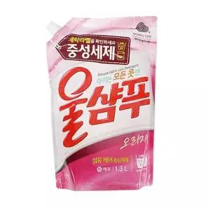 애경 KBR361O7 울샴푸 오리지널 1.3L 세탁 액상 빨래 세제