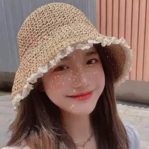 여름 여성 밀짚모자 바캉스 휴양지 모자 비치 썬캡 레이스 소녀 모두팜