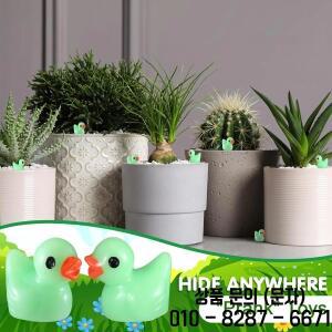 100/50Pcs 미니 수지 녹색 오리 블루 홈 인형 집 풍경 수족관 장식 대한 작은 Duckies 피규어