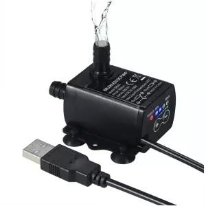 초저소음 미니 USB DC5V 4.8W 300L/H 트 300cm 브러시리스 워터 펌프 흐름 조절 기능이 있는 방수 잠수정