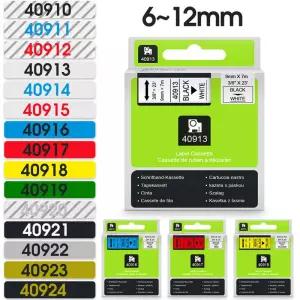 1PCS 15 색 D1 테이프 45013 40913 43610 40910 Dymo 라벨 리본 호환 elManager LM160 프린터