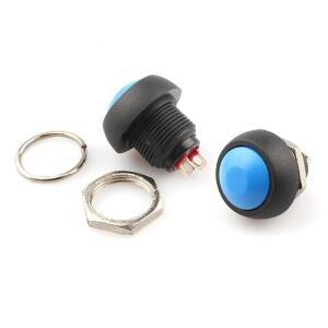 7PCS 2 핀 스위치 12mm 1a 방수 PBS33b 12-250v 순간 재설정 잠금 해제 버튼