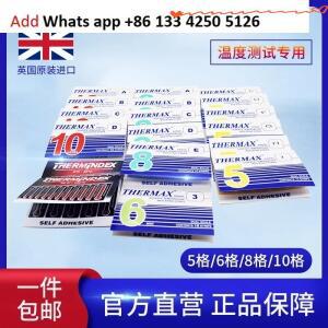 영국 실험실용 Thermax 온도 측정지 8 그리드 10 스트립
