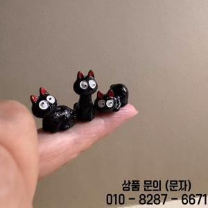 10개 검은 고양이/미니어처 동물/사랑스럽고 귀여운/요정 정원 요정/이끼 테라리움 장식/공예품/피규어/인