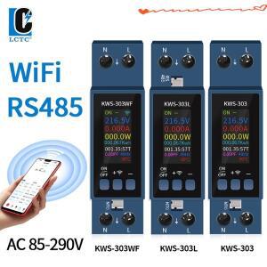 KWS-303 투야 와이파이 에너지 미터 8in1 다기능 AC 전압 전류계 앱 제어 AC85-290V/40a