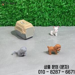 2/4Pcs 현실적인 미니 개와 고양이 케이지(문 포함) 인형 집 액세서리용 애완 동물 서식지