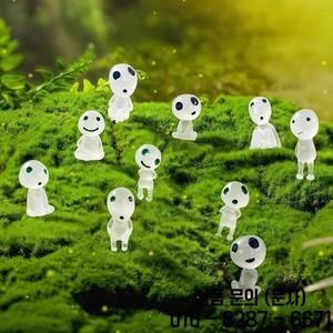 10개 발광 레진 유령 피규어 수족관용 미니어처 외계인 장식 DIY 테라리움 공예품 할로윈 야외