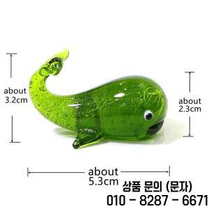 Murano 유리 고래 소형 입상 실버 호일 공예 귀여운 해양 동물 장식품 홈 데스크탑 수족관 컬렉션