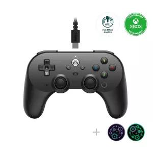 8Bitdo Pro 2 홀 이펙트 조이스틱/홀 트리거 유선 컨트롤러 백 버튼 포함 3.5mm 오디오 잭 및 마이크