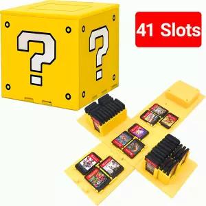 QUBAMG 폴더블 41 슬롯 스위치 2 게임 카드 케이스 닌텐도 OLED/라이트 귀여운 홀더 하드 쉘 카트리지