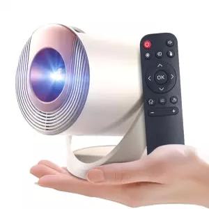 HY300 프로젝터 WIFI6 및 블루투스 지원 4K/1080P 안드로이드 TV 11.0 미니 포터블 180° 회전 가능 오토