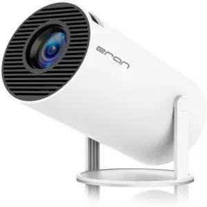미니 프로젝터 HY300 PRO 휴대용 듀얼 밴드 WIFI6 5G 무선 5.0 블루투스 안드로이드 11 180 회전 가능 자동