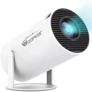 2025년 업그레이드된 WiFi 및 블루투스 휴대용 프로젝터 4K 지원 180도 회전 자동 키스톤 보정 안드로이드