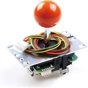 SANWA JLF-TP-8YT 오리지널 조이스틱 오렌지 - 아케이드 잼마 게임 4 및 8 방향 조정 가능 캣츠 매드 SF4