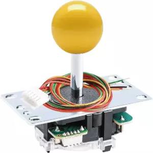 SANWA JLF-TP-8YT 오리지널 조이스틱 옐로우 - 아케이드 잼마 게임 4 및 8 방향 조절 가능 캣츠 매드 SF4