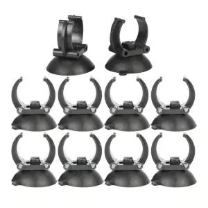 10Pcs 물고기 탱크 수족관 흡입 컵 히터 튜브 홀더 클램프 클립 빛 35mm 직경 검정색