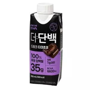 빙그레 더단백 드링크 단백질음료 다크초코 330ml x 12개