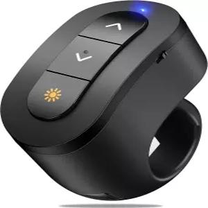 프레젠테이션 클리커 USB 충전식 파워포인트 핑거 링 RF 2.4GHz 무선 원격 맥 노트북 PC용