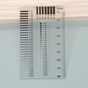 측정 패스 배지 게이지 얼룩 카드 포인트 게이지 와이어 게이지 투명 필름 눈금자 용접 게이지 얼룩 균열 대비 눈금자