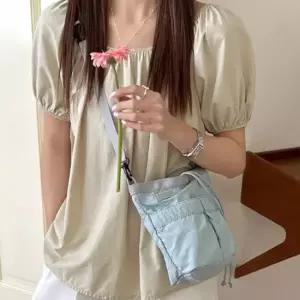 여성미니백 나일론 미니 크로스 백 가벼운 가방 블루 여성미니백 휴대폰가방