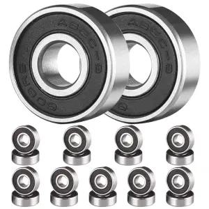 20Pcs x 608 RS ABEC 9 고탄소 크롬 베어링 스틸 볼 스케이트보드 롱보드 인라인 스케이트 롤러 스피너