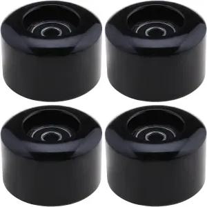 디어 4PCS 롤러 스케이트 바퀴 만들기 지름 54mm 경도 80A 쿼드 교체 검은색 ABEC-9 베어링 4팩