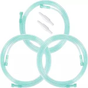2pcs 산소 튜브 커넥터가 있는 3팩 - 7피트 프리미엄 그린 크러쉬 저항성 비킹