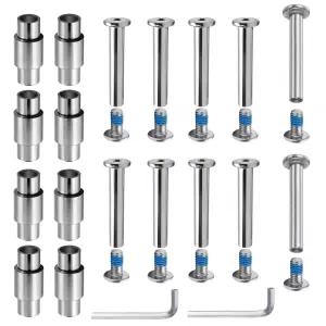 VortRACK 30PCS 인라인 스케이트 교체 부품 키트 - 6mm 알루미늄 액슬 계단식 베어링 스페이서 나사 및
