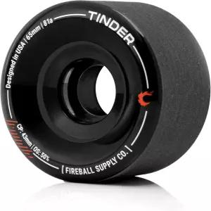 파이어볼 틴더 65mm 롱보드 휠 81a - 미국에서 설계한 크루저 스케이트보드 및 소프트 크루징 4개 세트
