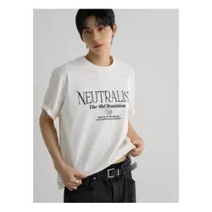 에잇세컨즈 해비코튼 심플 레터링 반소매티 화이트 456342CM31 1268089