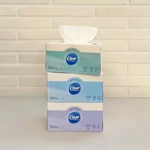 숨 클리어 천연펄프 미용티슈 300매 6개 각티슈