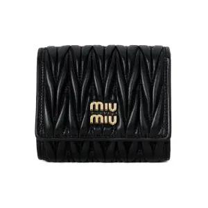26SS  마테라쎄 스몰 블랙 여성 반지갑 5MH033 AFPP F0002