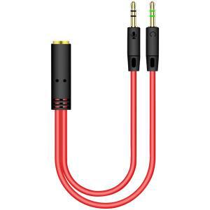 컴퓨터용 오디오 분배기 헤드폰 어댑터 마이크 AUX Y 와이어 컨버터 3.5mm 잭 2 수 1 암