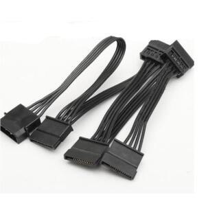 H1111Z Molex 4핀 IDE 1 ~ 5  15핀 하드 드라이브 전원 어댑터 분배기 케이블 코드 DIY PC 서버용 60cm