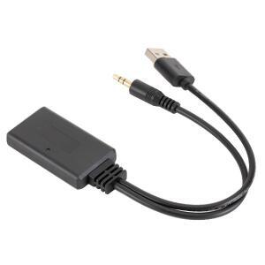 범용 자동차 무선 블루투스 수신기 USB 3.5mm Aux 미디어 5.0 음악 플레이어 BMW 용 오디오 케이블 어댑터