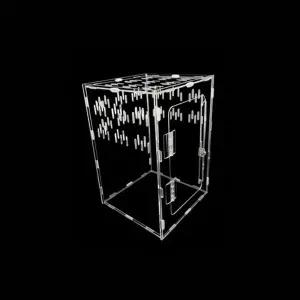 파충류 아크릴 사육장 거북이 하우스 20x20x30CM1오픈 파총류 투명 사마귀