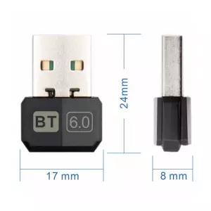 PC 노트북용 USB 블루투스 6.0 어댑터 BT6.0 동글 수신기 윈도우 7/8/10/11용 송신기