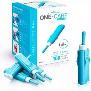 메디베나 원케어 플러스 안전 랜싯 25G x 1.8mm 접촉식 100/bx 일회용 빠른 활성화 100박스