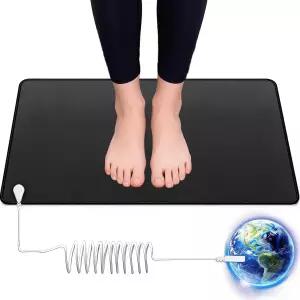 접지 매트 16인치 x24 수면 에너지 염증을 위한 전도성 탄소 섬유 PU 가죽 패드 홈 오피스 요가를 실내