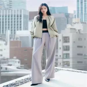 셀렙샵에디션 2076907437 슈트팬츠 여성바지 2PACK 26SS 스트라이프 밴딩 투턱팬츠 5984062