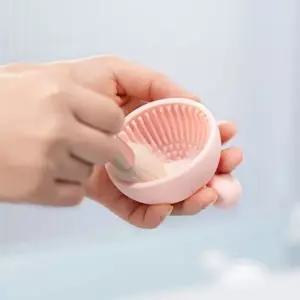 실리콘 화장 붓 세정판 브러쉬 세척 패드 클리너 1개-WFNUT8N
