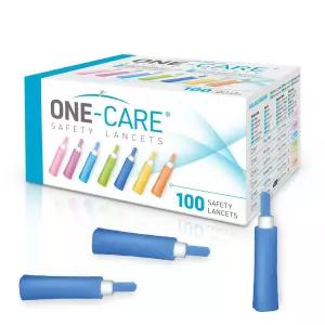 원케어 세이프티 랜셋 21G x 1.8mm 접촉식 100/bx 사전 장착된 일회용 랜싱 장치 부드러운 링