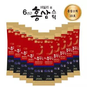 데일리원 6년근 홍삼스틱 10포 X 10개 100포 건강기능식품 부모님 건강 선물세트 감사