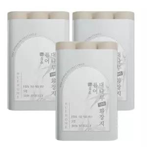 휴홈 퓨어 대나무 100 화장지 3겹 30m, 30롤, 3팩