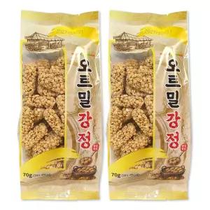 오트밀강정 70g 2개 귀리 오트밀과자 건강간식