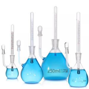 액체 밀도 실험실 측정을 위한 유리 피크노미터와 보로실리케이트 전용 중력병 제품 25ML