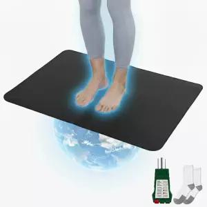 침대 수면 및 깊은 휴식을 위한 접지 매트 - 프리미엄 패드 키트 자연 에너지 균형 스트레스 지원 웰빙을